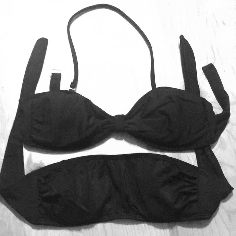 Set of 2 Small Black Bikini Tops